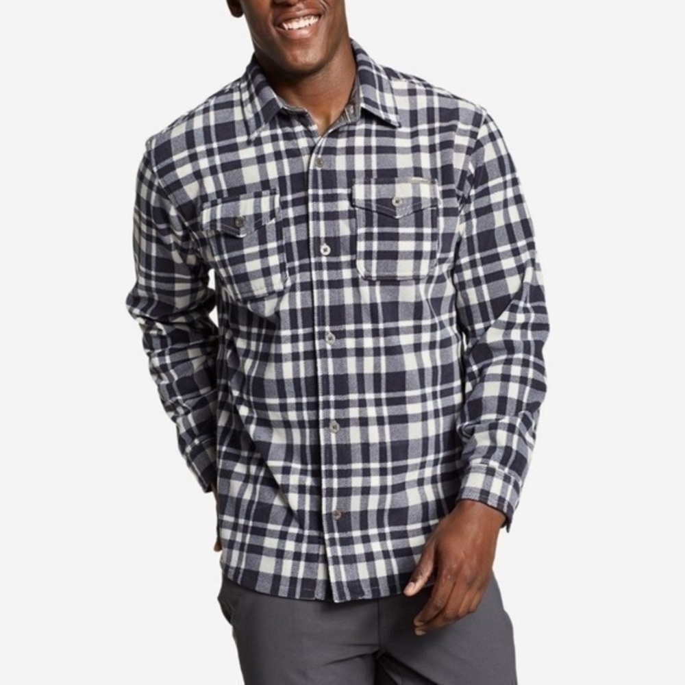 Eddie Bauer Chutes Microfleece Long Sleeve Winter Shirt NWT